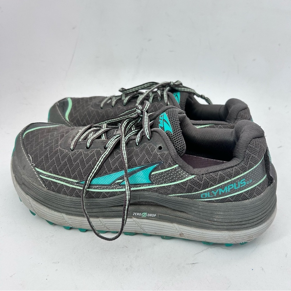 ALTRA Olympus 2.0 Trail Running Shoe Women's 7.5 Foot Shaped Zero Drop Gray Teal - Picture 4 of 12